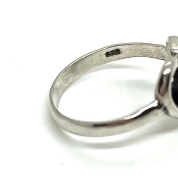 VINTAGE 925 STERLING SILVER DOUBLE HEART OPEN WORK RING DAINTY SZ 5.75 - Picture 14 of 15